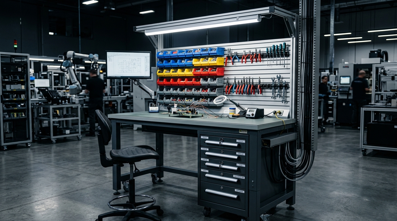 Custom ESD Electronics Assembly Workstation